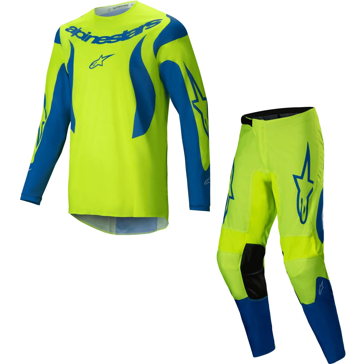 Conjunto Alpinestars Fluid Haul 25 Amarelo Flúor Azul - Spinelli